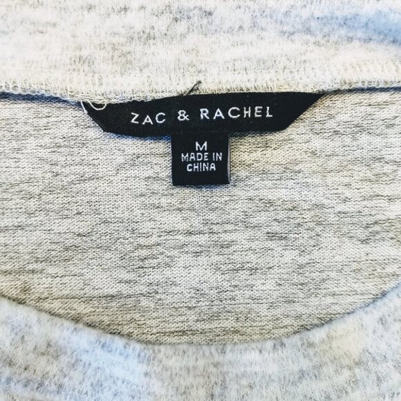 Women's Zac & Rachel Light Grey Bead Shirt Size Medium - Picture 5 of 10